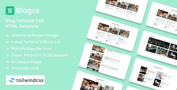 Blog Page Tailwind CSS 3 HTML Template