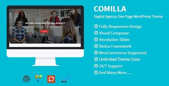 Digital Agency One Page WordPress Theme