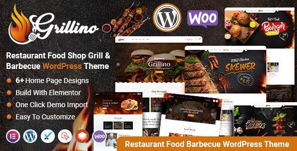Grill & Restaurant Shop WordPress Theme