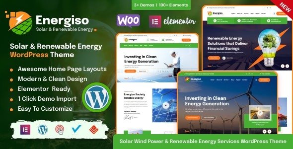 Solar Technology & Renewable Energy WordPress Theme