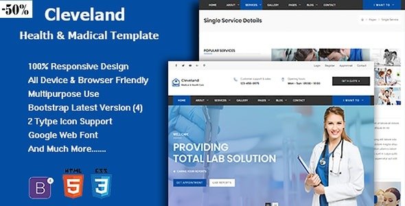 Responsive Hospital, Health And Medical Template